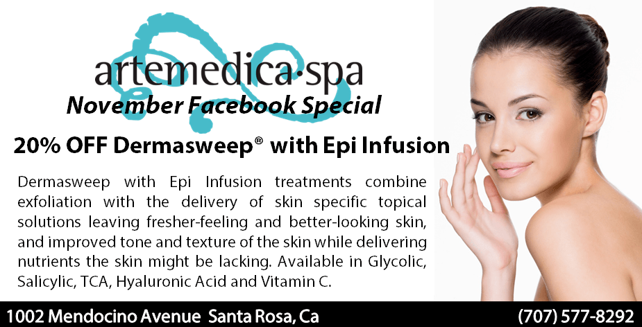 Artemedica November Special on dermasweep with epi infusion