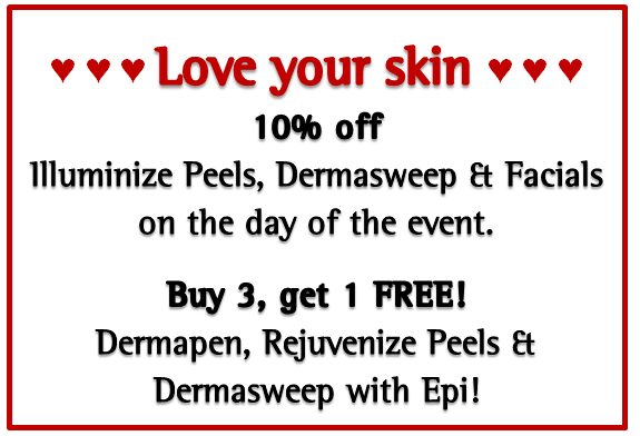 valentine's day chemical peel specials at artemedica