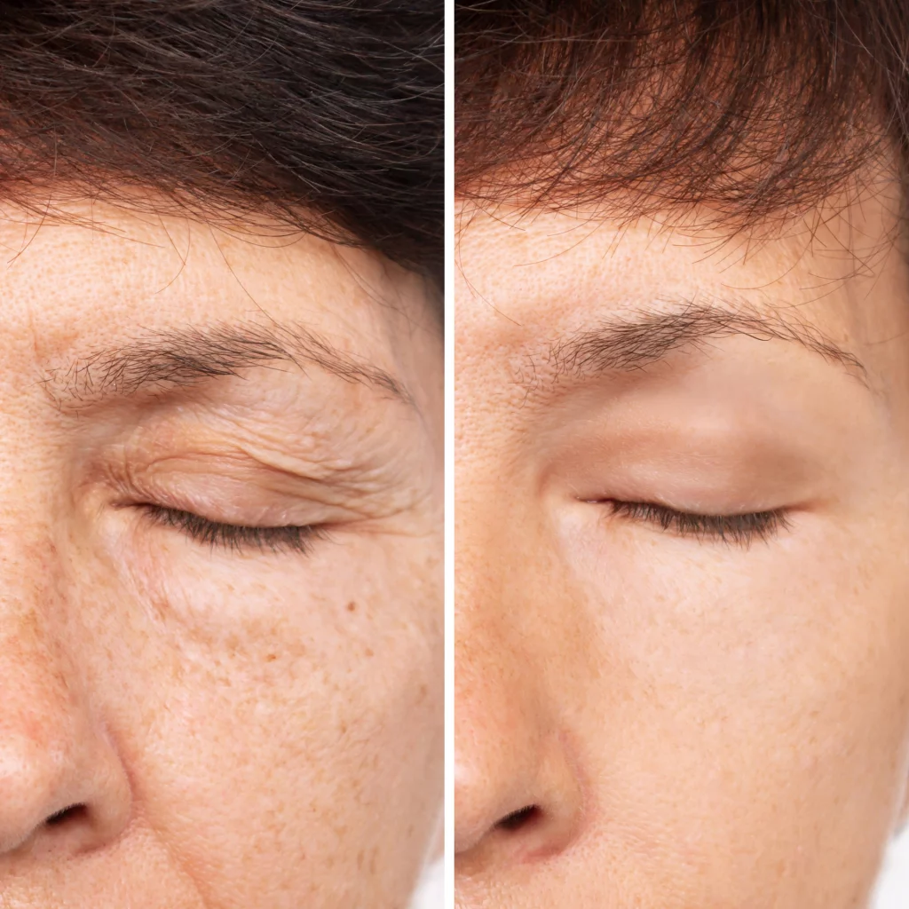 before and after eyelid lift