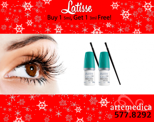 Purchase a 5ml Latisse and receive a 3ml Latisse FREE! ($125 Value)