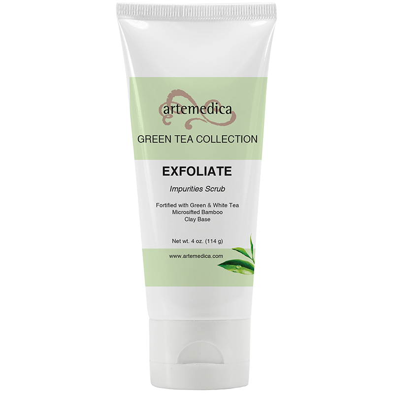 artemedica skincare green tea collection exfoliate impurities scrub