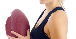 Lady with football
