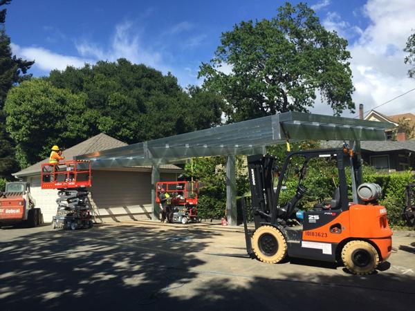 Solar panels Installed over parking lot at artemedica