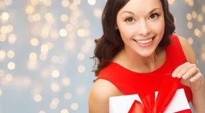 Woman with Gift Certificate