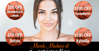 march office specials on SkinMedica or Latisse, juvederm, botox, and kybella at artemedica in sonoma county