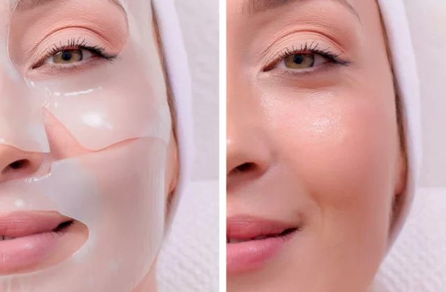 before and after collagen mask add-on service