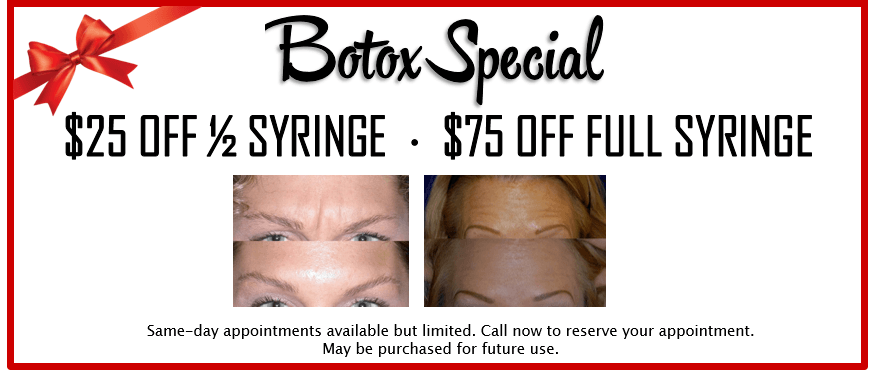 Stop by our 5th Annual Holiday & Peel Event for Botox specials