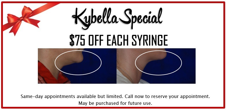 Stop by our 5th Annual Holiday & Peel Event for Kybella specials