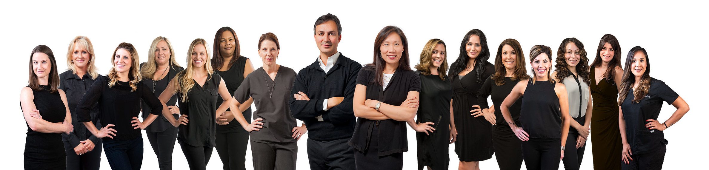 Dr. Victor Lacombe and Dr. Alice Chiang and the estheticians of artemedica in sonoma county