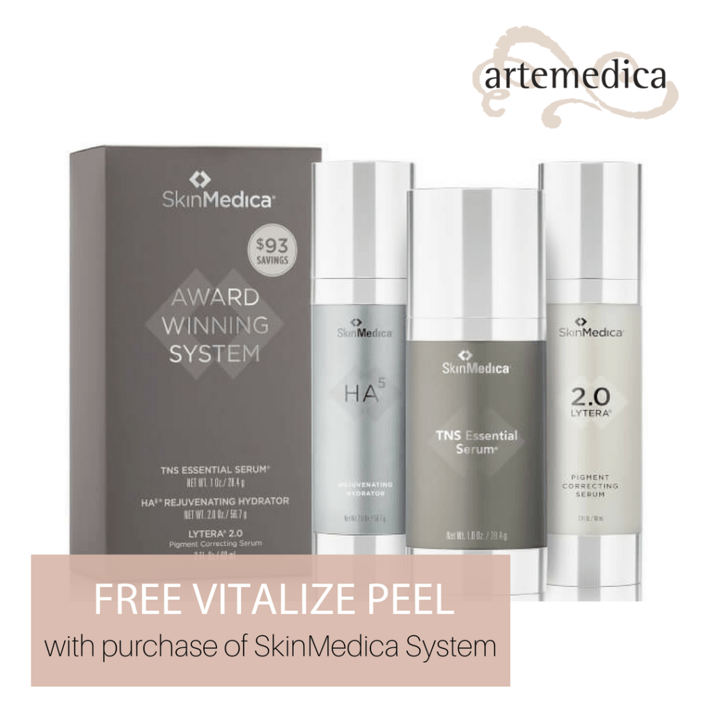 buy full skinmedica skincare system and get free vitalize peel