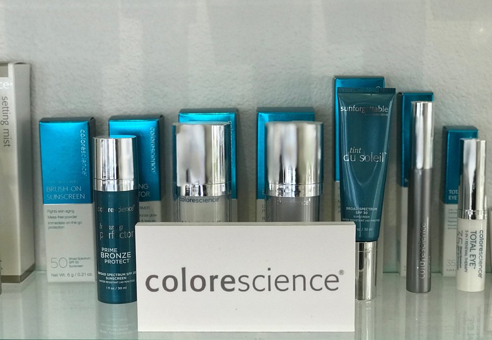 lineup of colorescience makeup products