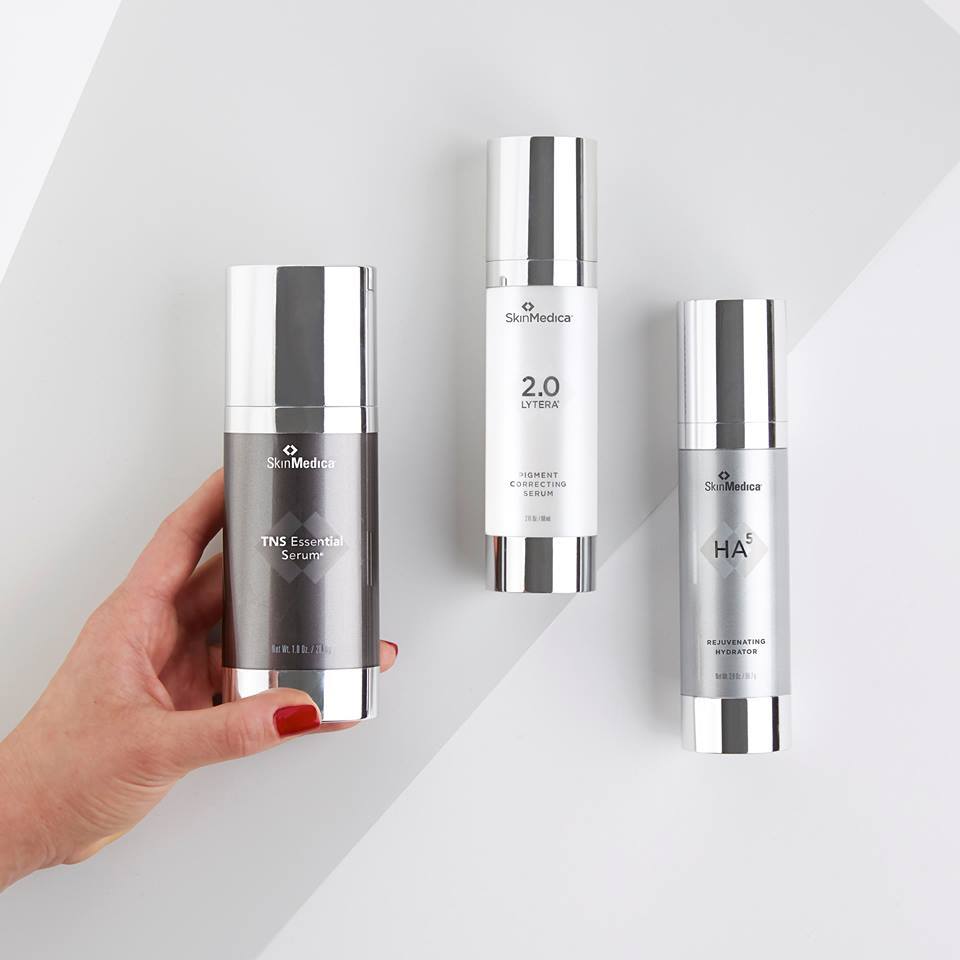 lineup of skinmedica skincare