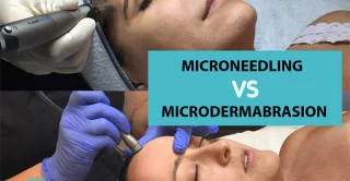 two women receiving microdermabrasion and microneedling skin care treatments at artmedica