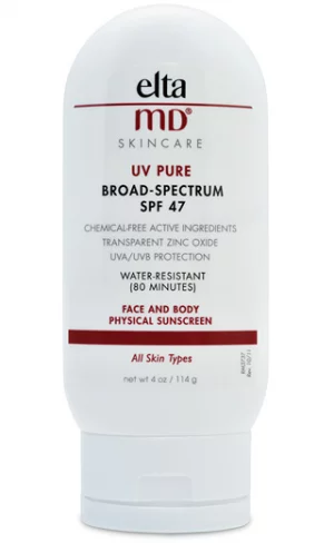 Elta MD skincare UV pure broad-spectrum SPF 47 face and body physical sunscreen