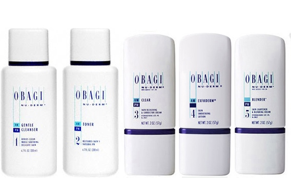 lineup of obagi skincare