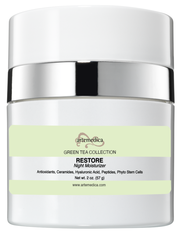 Artemedica skincare Green Tea collection restore night moisturizer