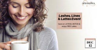 join us at artemedica in sonoma county for our lashes, lines, and lattes event on december 12, 2020