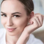 beautiful women with glowing youthful skin