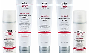 lineup of elta MD skincare
