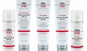 lineup of elta MD skincare