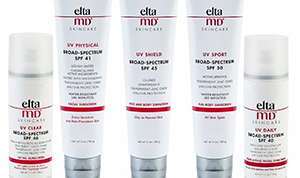 lineup of elta md skincare