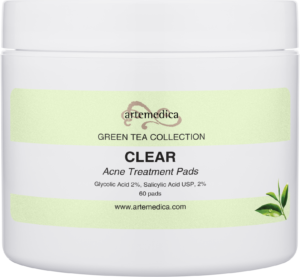 Artemedica skincare Green Tea collection Clear acne treatment pads