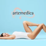 Athletic and healthy girl posing in white bodysuit.