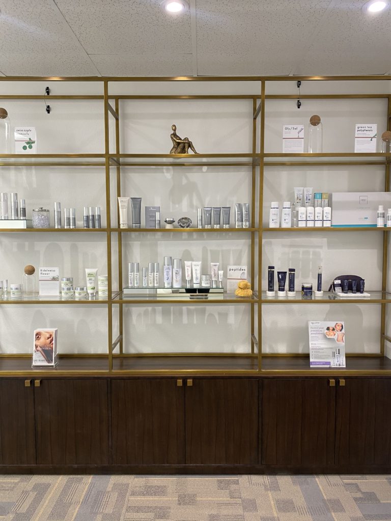 Artemedica Healdsburg skincare product display