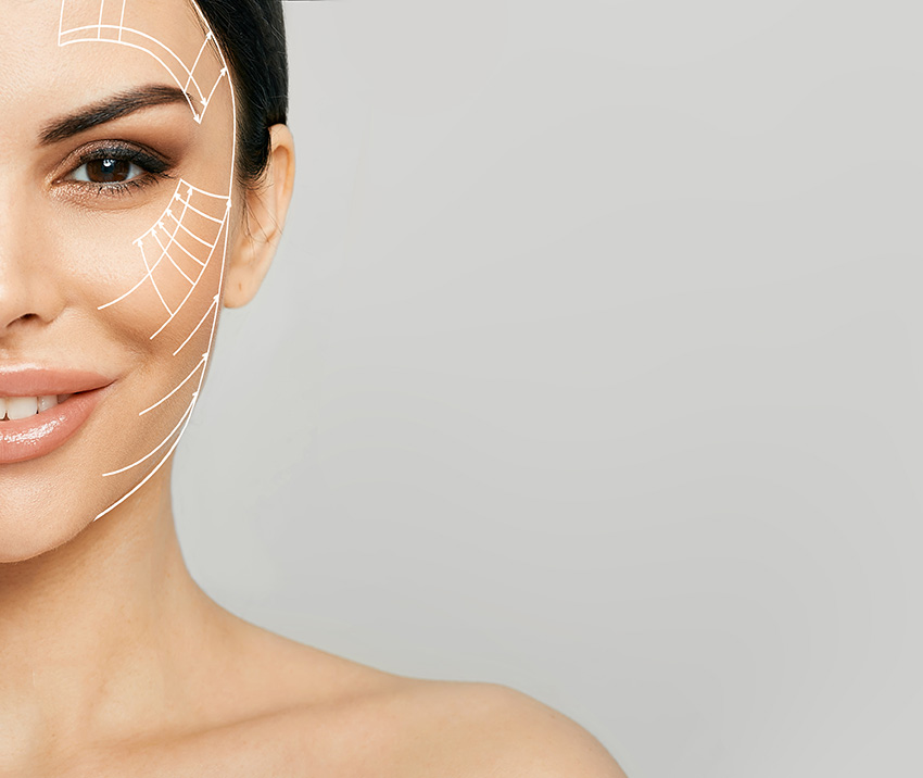infographic highlighting best areas to enhance using restylane contour