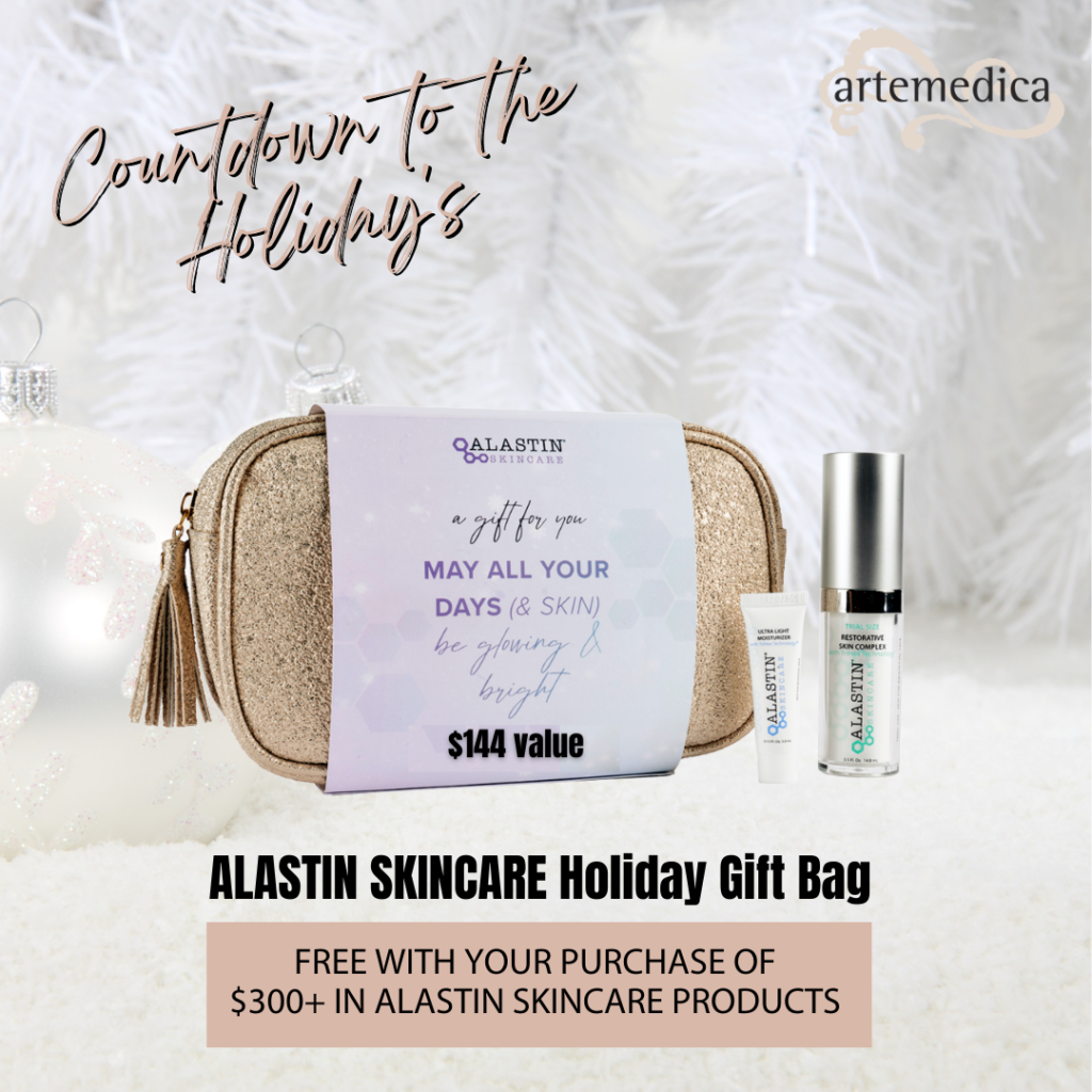 Alastin Skincare Holiday Gift Bag from Artemedica available for the 2021 holiday season