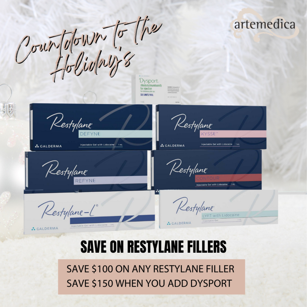 Restylane Filler Discount Coupon at Artemedica available for the 2021 holiday season