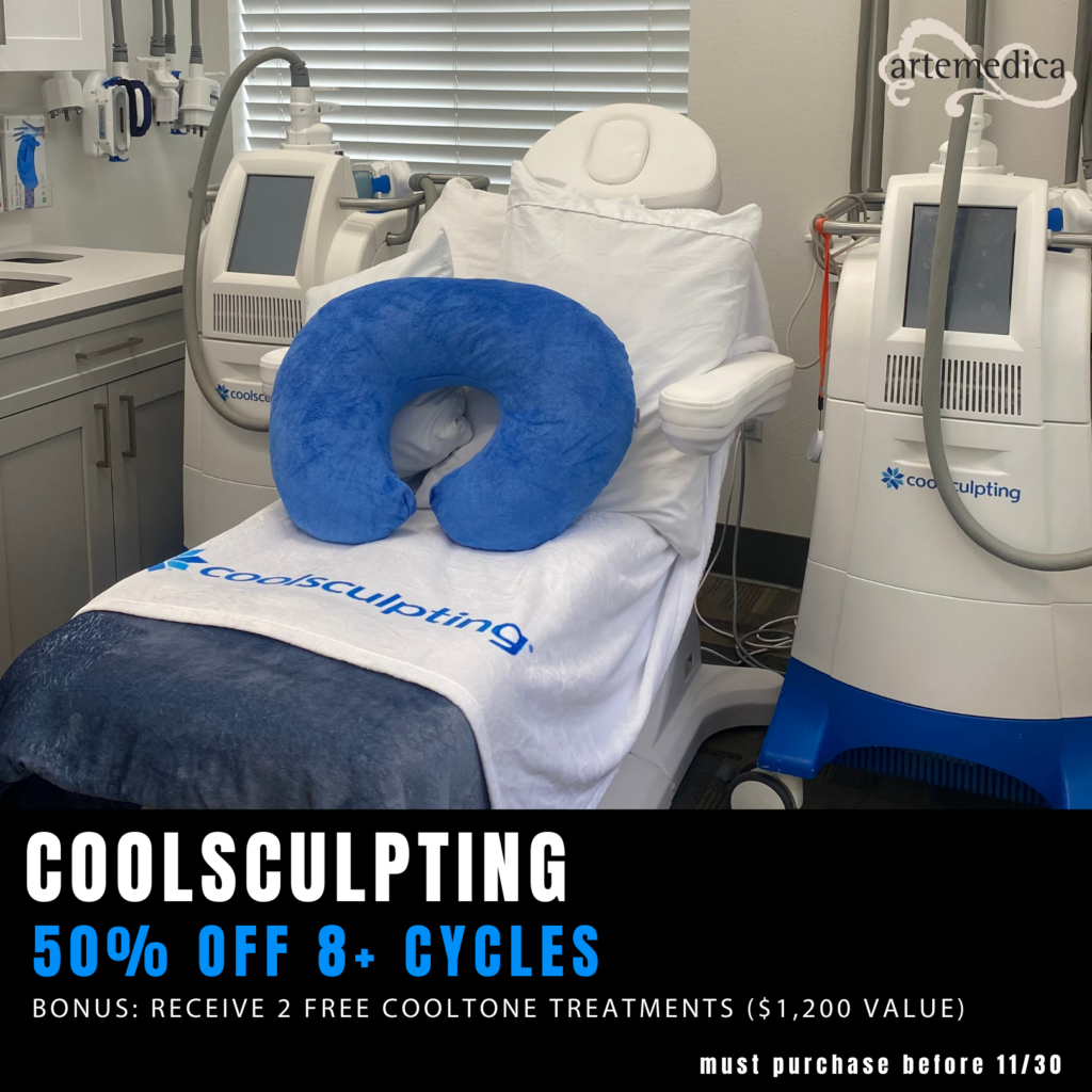 50% off 8+ cycles of CoolSculpting available at Artemedica November 2021