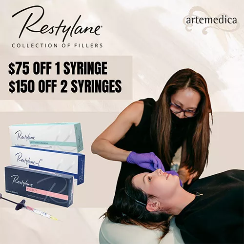 Restylane January 2023 special offer at Artemedica Santa Rosa and Artemedica Healdsburg