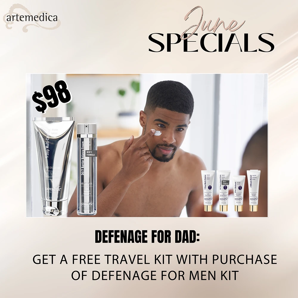 Artemedica June 2023 Special Offer: Free travel kit w/ purchase of Defenage for Men Kit