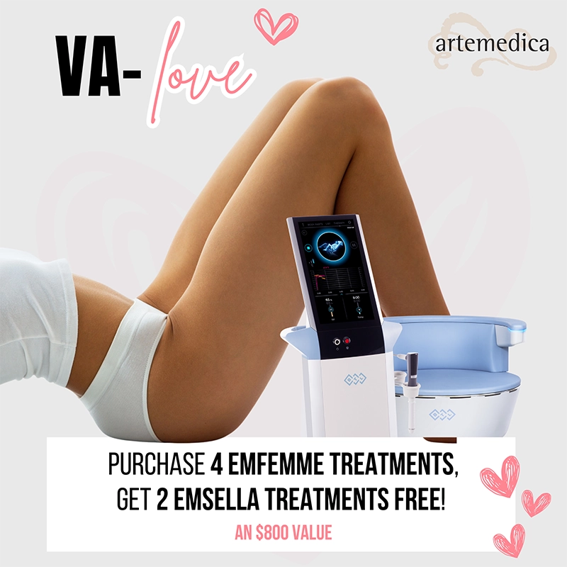 February 2024 special offer on EmFemma and EmSella feminine wellness treatments