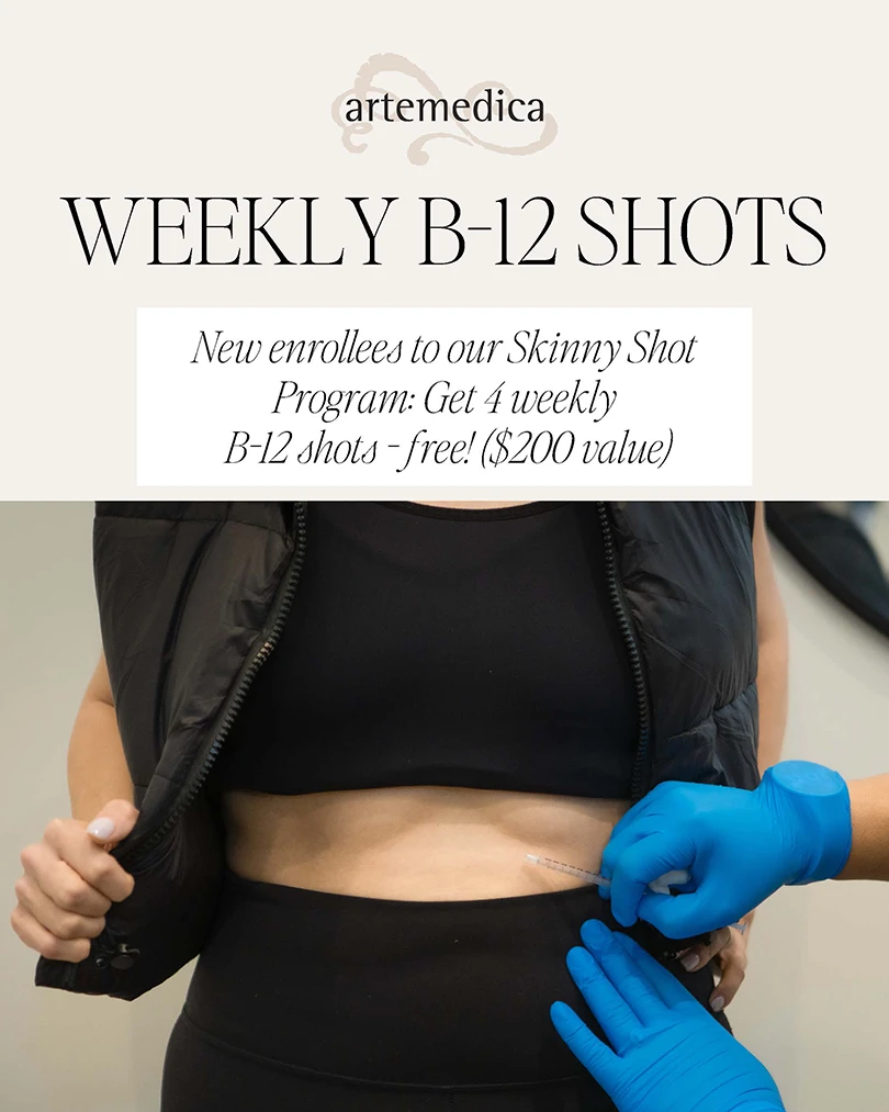 Artemedica September 2025 Special Offer for: New enrollees to the Artemedica Skinny Shot program get 4 B-12 shots for free (a $200 value).