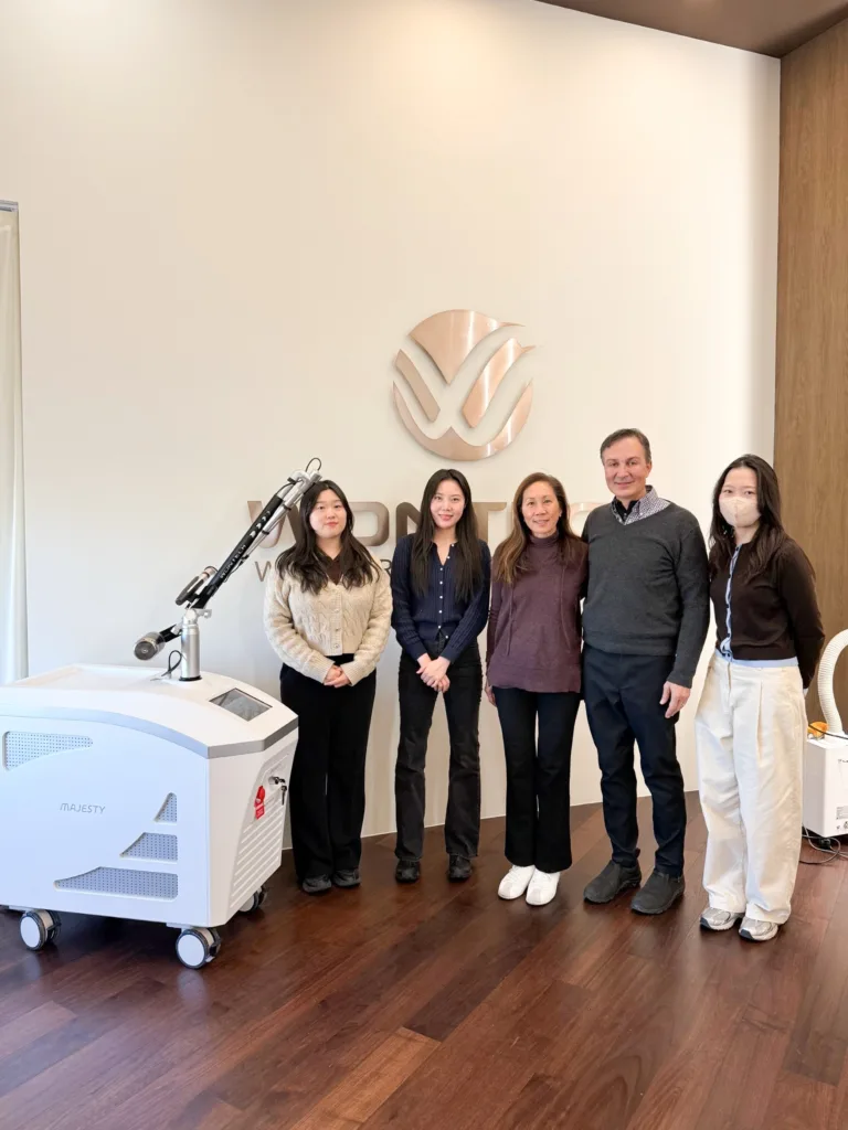 Artemedica's Dr. Victor Lacombe and Alice Chiang visiting the Wontech PicoMajesty laser HQ in South Korea