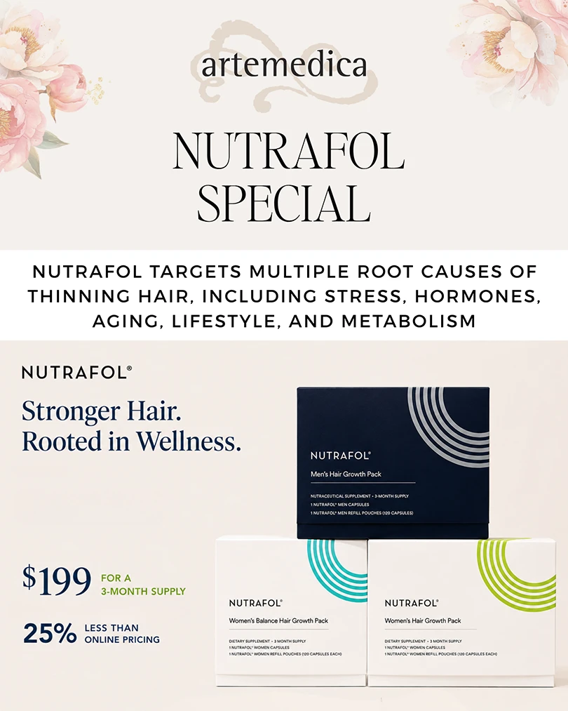 Nutrafol specials at Artemedica for May 2026