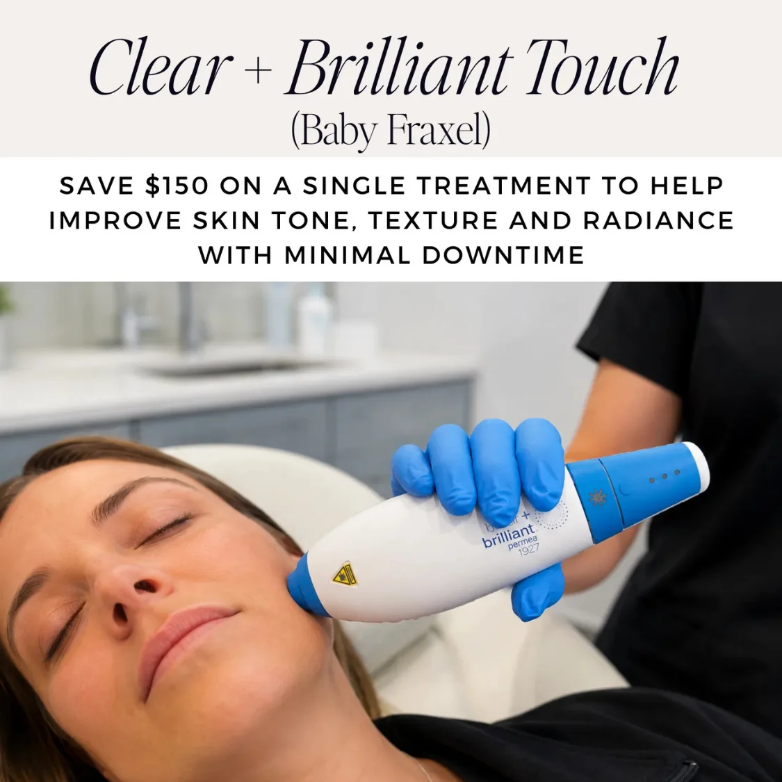 An infographic showing the Clear + Brilliant Touch specials at Artemedica for June 2026