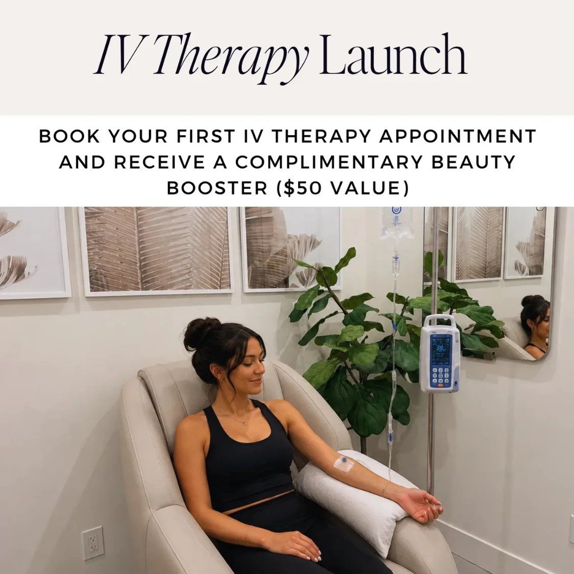 An infographic showing the IV Therapy launch specials at Artemedica for June 2026