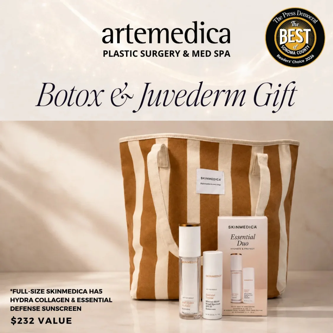 July 2026 special offers for Botox, Juvederm, and Skinmedica at Artemedica
