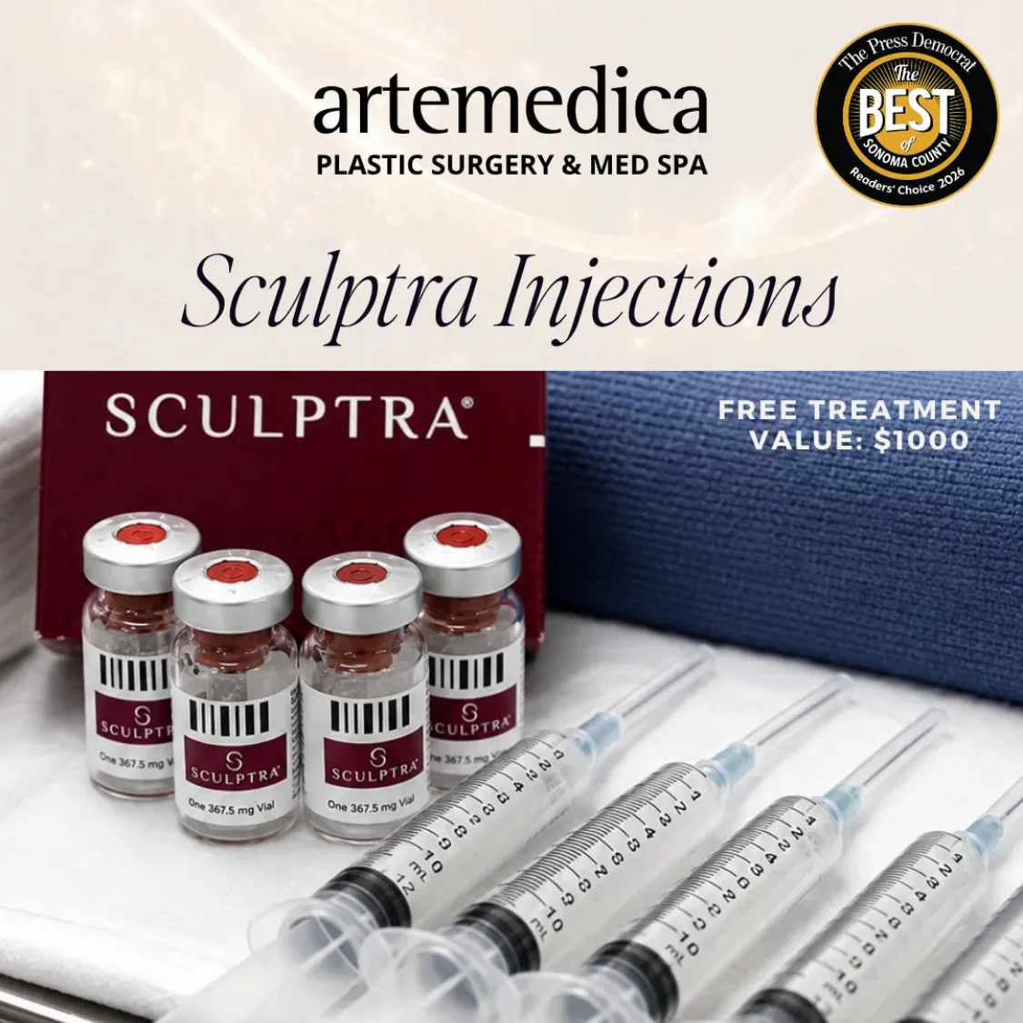 July 2026 special offers for Sculptra injections at Artemedica
