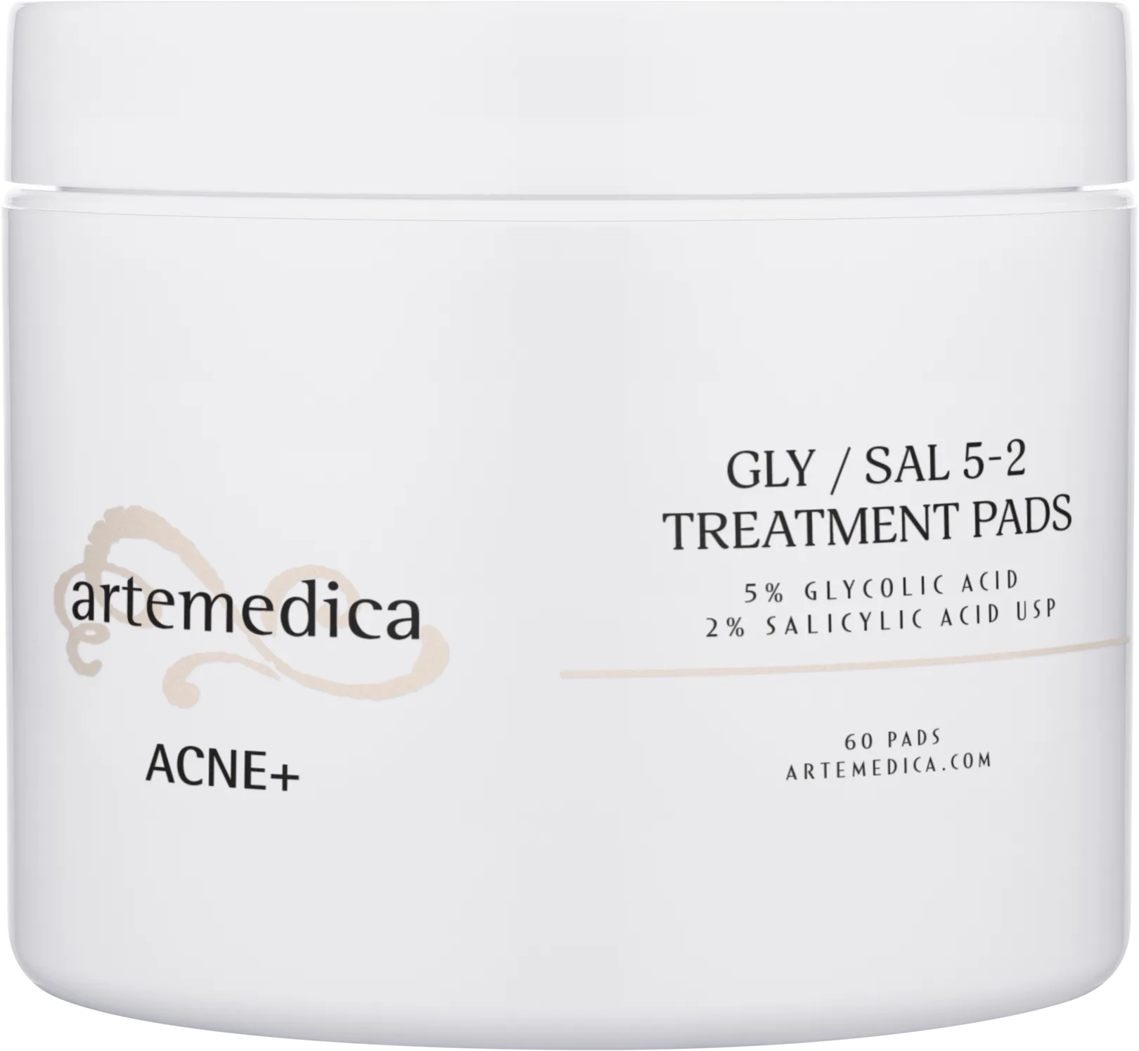 Artemedica Acne + treatment pads with 5% glycolic acid and 2% salicylic acid USP - 60 count