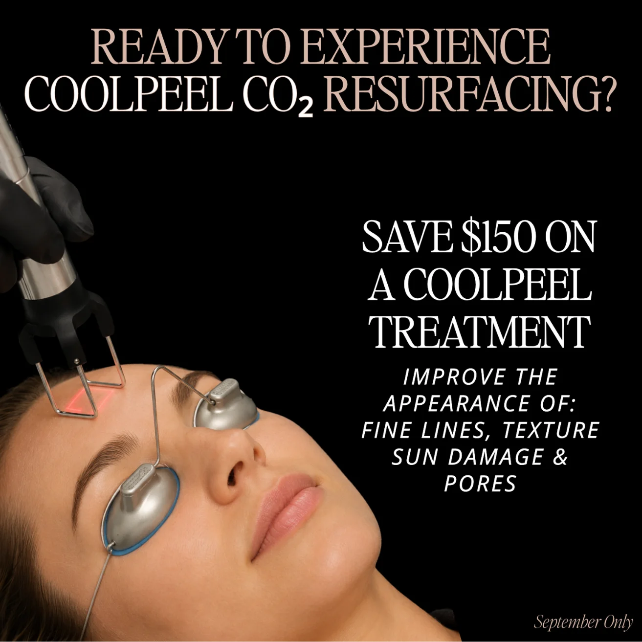 An infographic showing special offers at Artemedica for Coolpeel Co2, September 2026